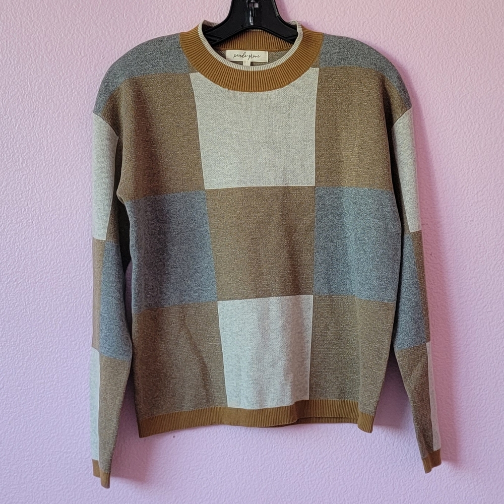 Roolee Pando Grove Golden colorblock sweater/ M. - Picture 2 of 9